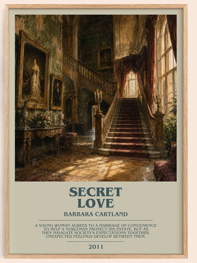 Secret Love Bookish Wall Art by Barbara Cartland