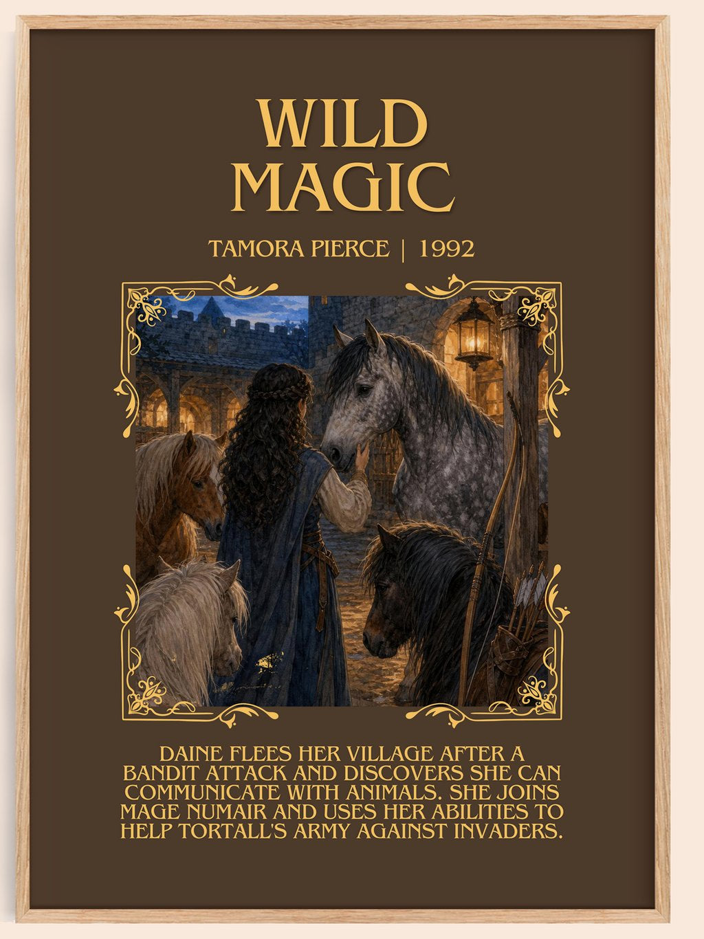 Wild Magic Minimalist Book Poster by Tamora Pierce – book poster
