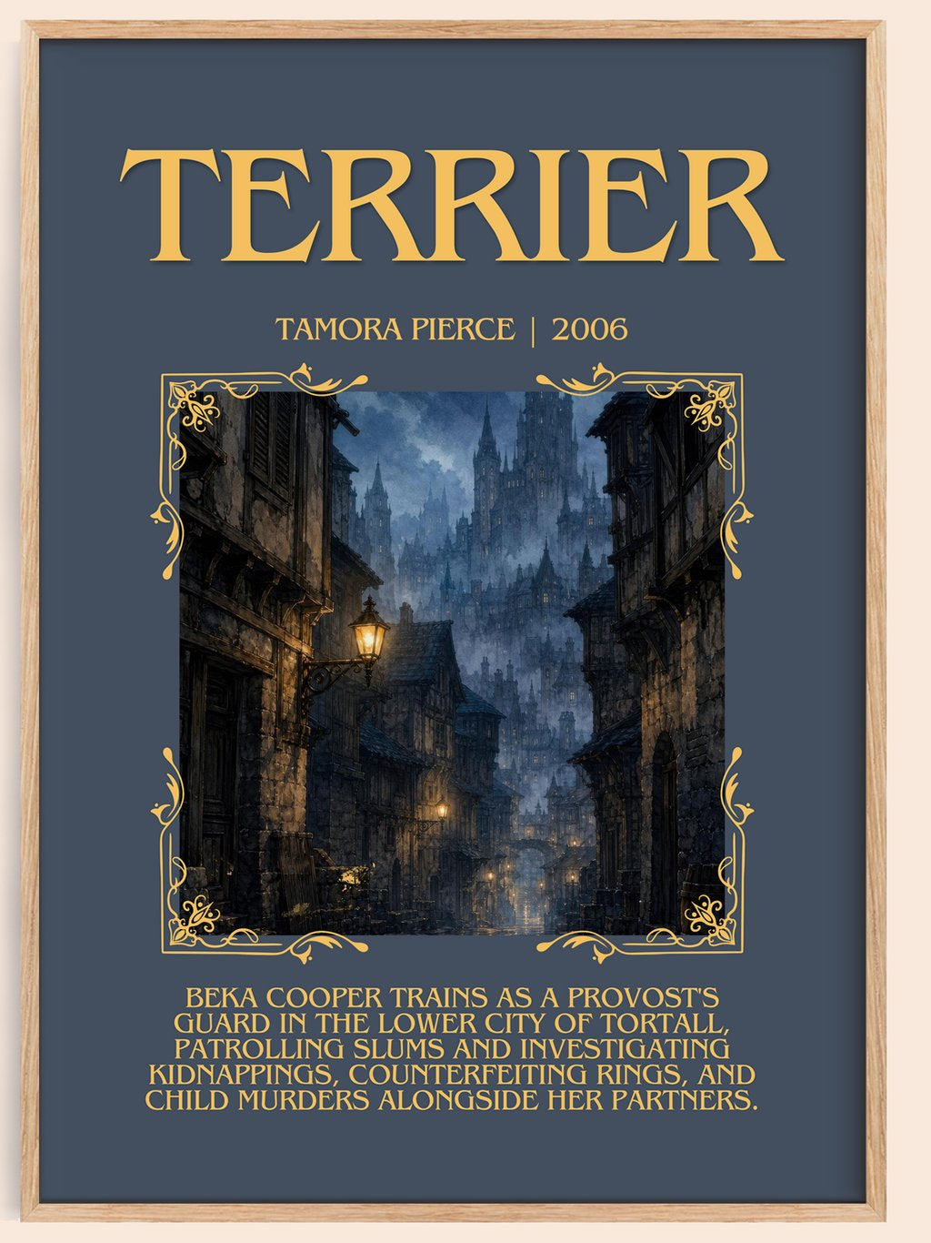 Terrier Minimalist Book Poster by Tamora Pierce – book poster