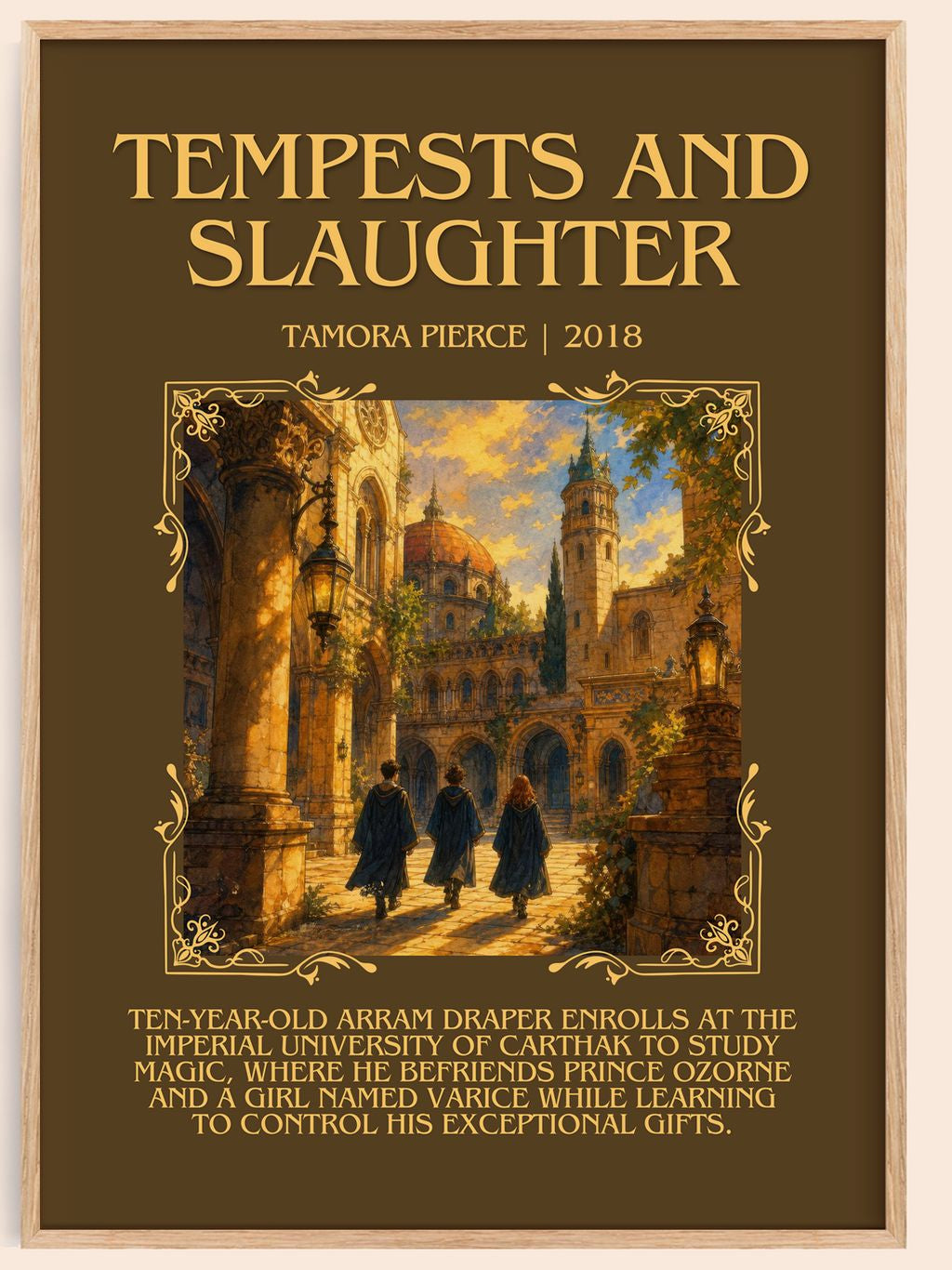 Tempests and Slaughter Minimalist Book Poster by Tamora Pierce – book poster