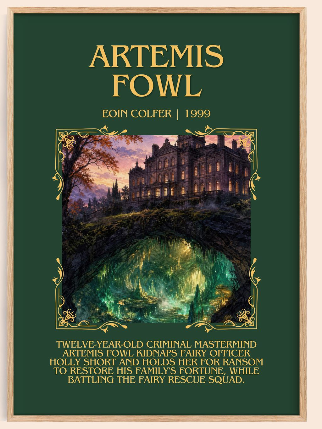 Artemis Fowl Minimalist Book Poster by Eoin Colfer – book poster