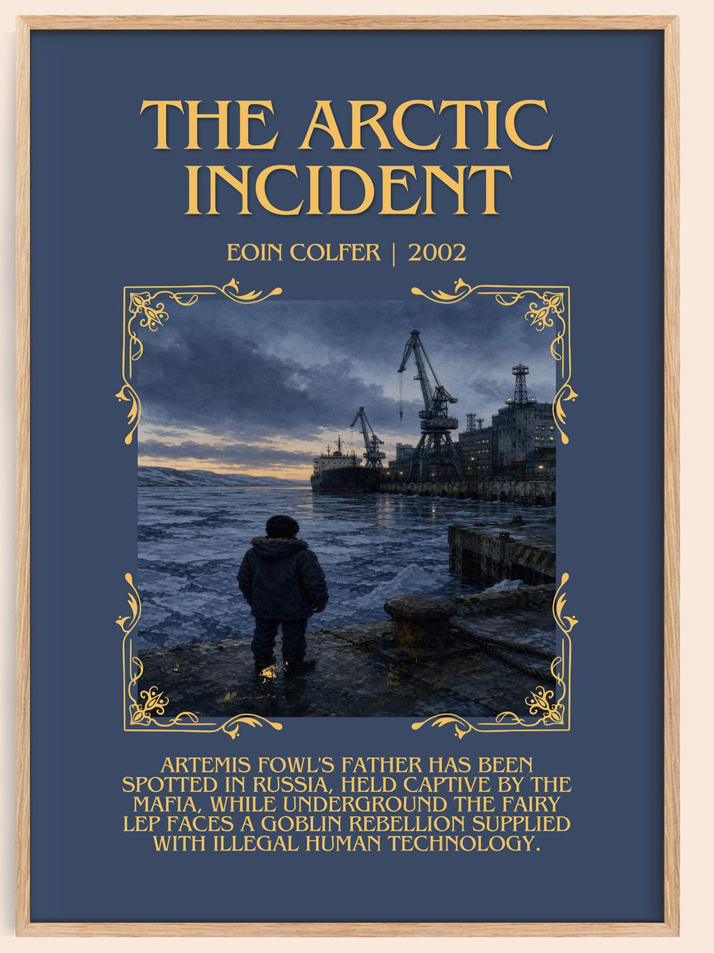 The Arctic Incident Minimalist Book Poster by Eoin Colfer – book poster