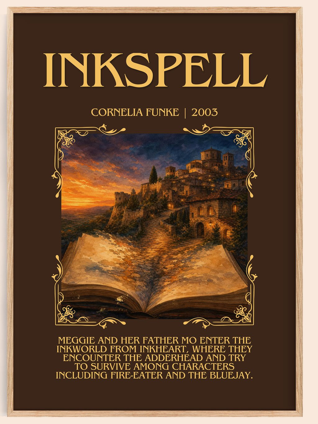 Inkspell Minimalist Book Poster by Cornelia Funke – book poster
