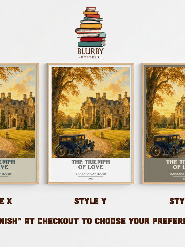 The Triumph Of Love book cover print in frame leaning in hallway – romance wall art