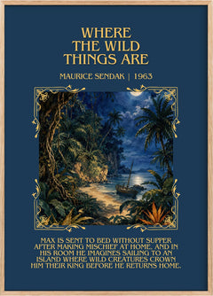 Where the Wild Things Are Minimalist Book Poster by Maurice Sendak