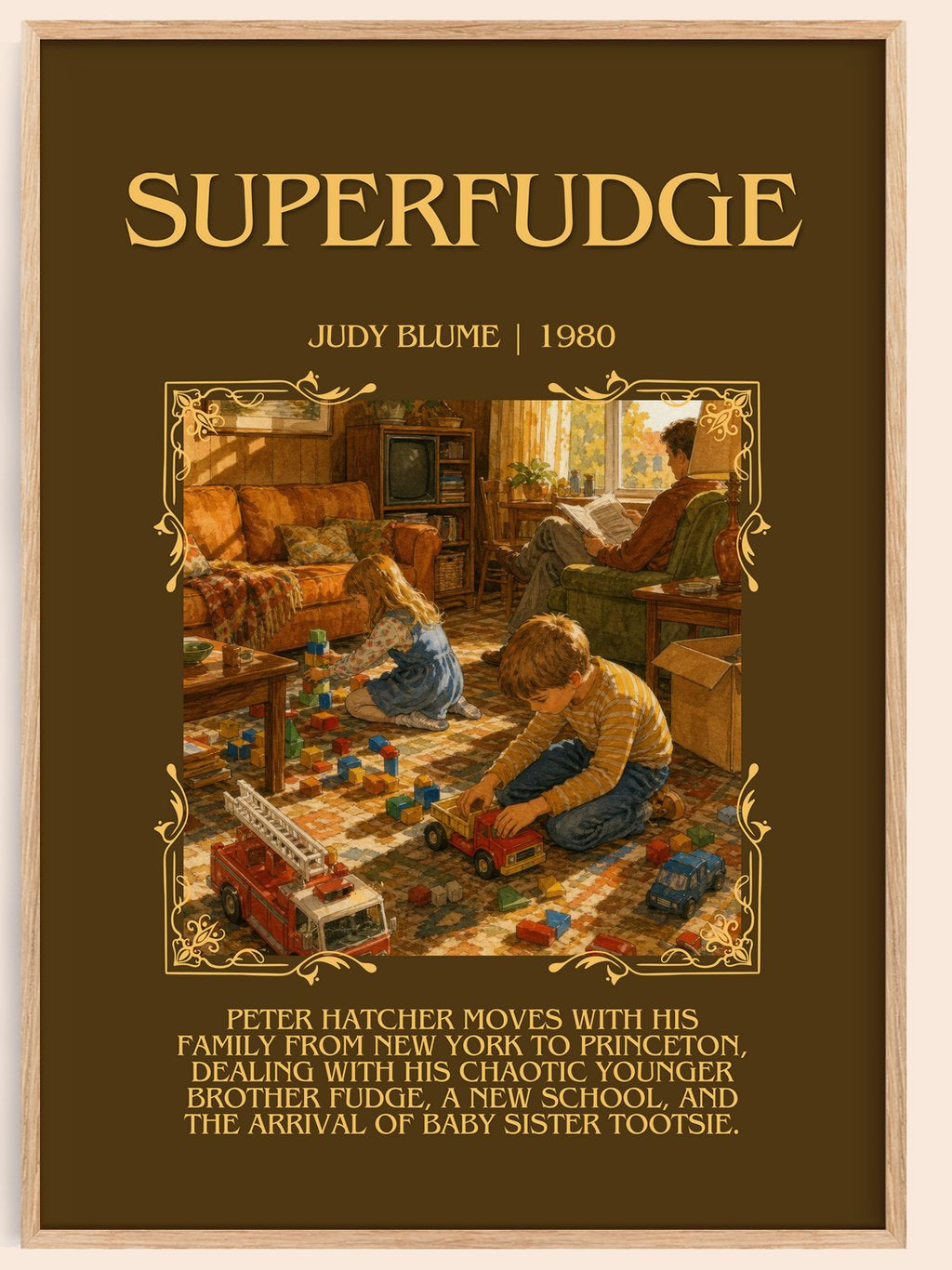 Superfudge Minimalist Book Poster by Judy Blume – book poster