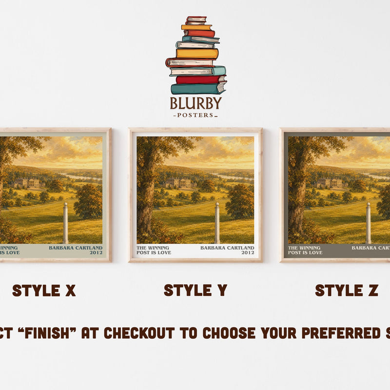 The Winning Post Is Love literary print in frame leaning in hallway – romance wall art