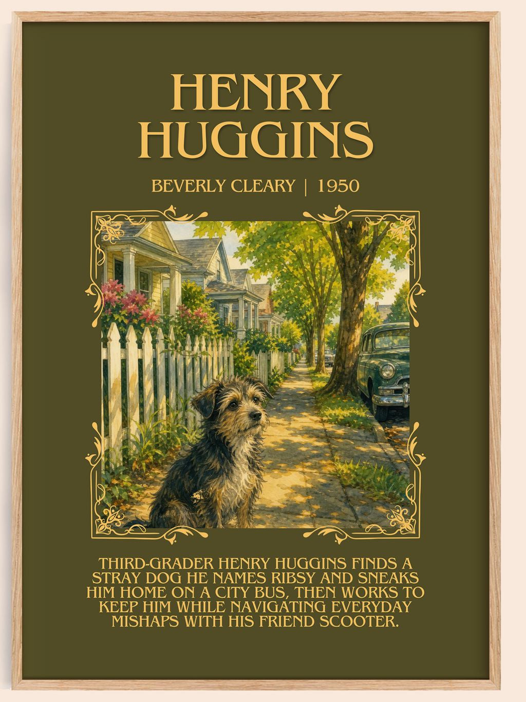Henry Huggins Minimalist Book Poster by Beverly Cleary – book poster