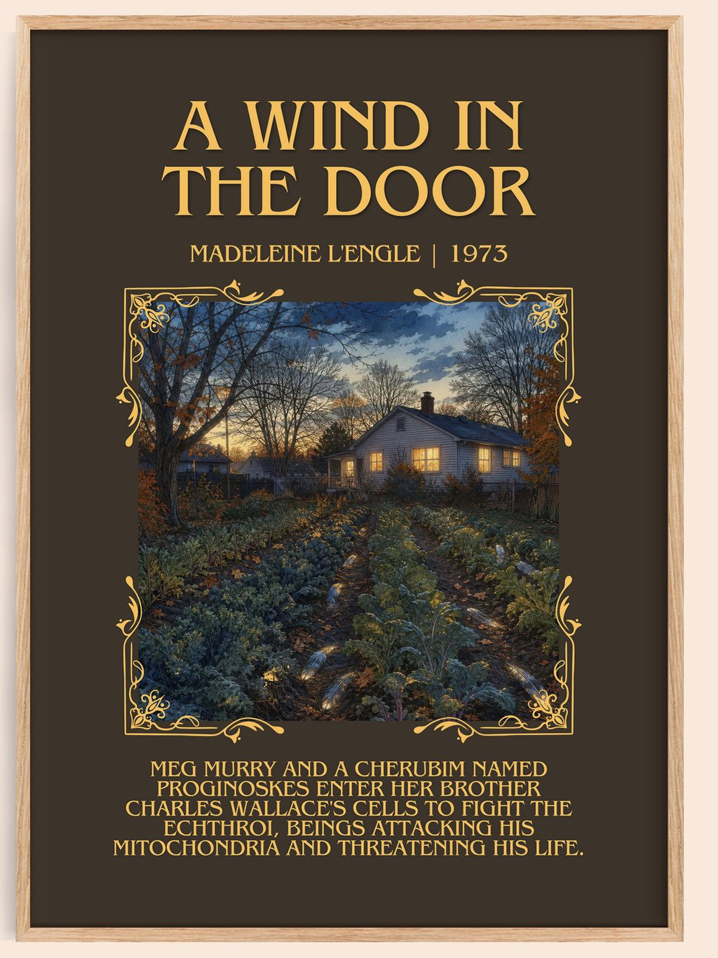 A Wind in the Door Minimalist Book Poster by Madeleine L'Engle – book poster