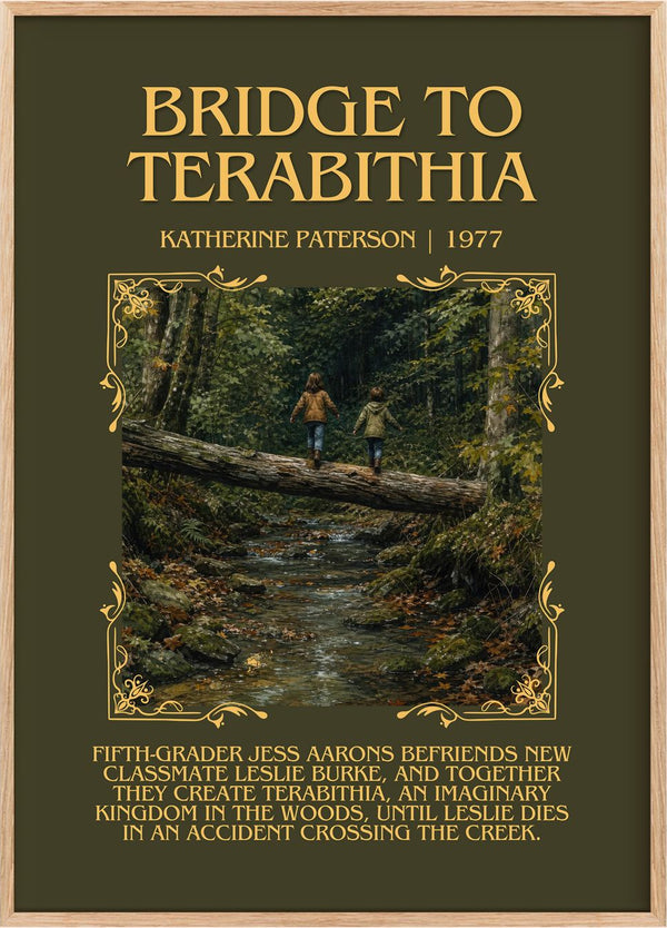 Bridge to Terabithia Minimalist Book Poster by Katherine Paterson