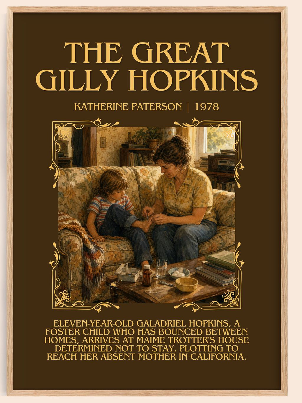 The Great Gilly Hopkins Minimalist Book Poster by Katherine Paterson – book poster