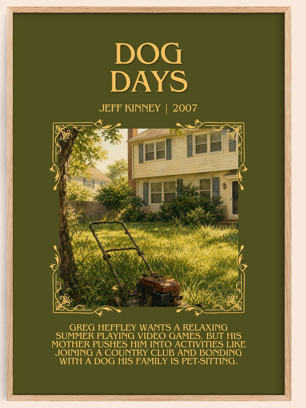Dog Days Minimalist Book Poster by Jeff Kinney – book poster