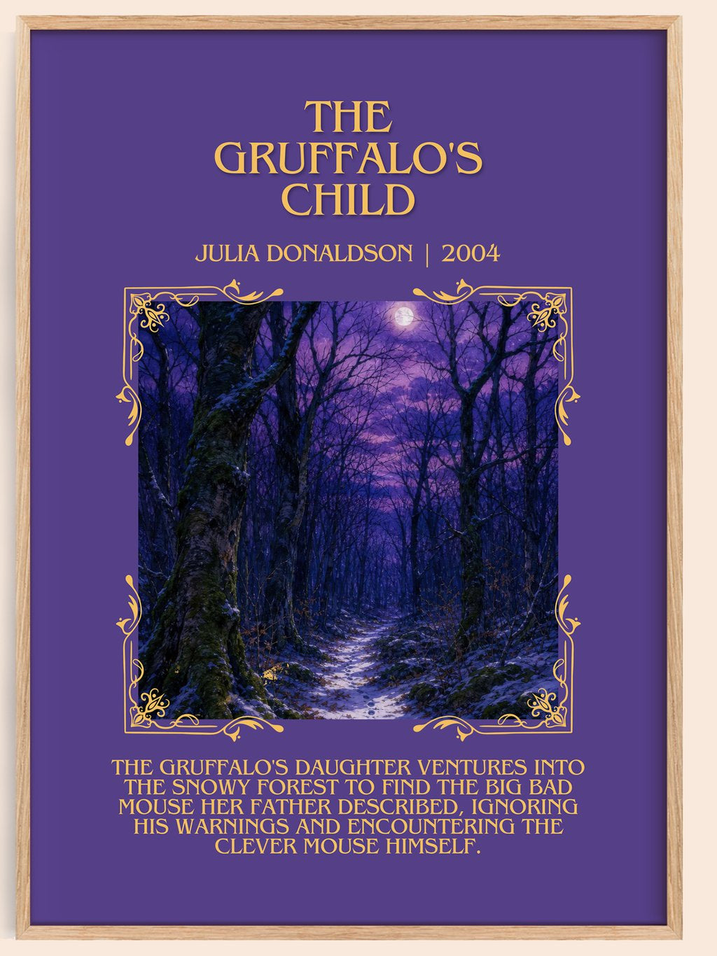 The Gruffalo's Child Minimalist Book Poster by Julia Donaldson – book poster