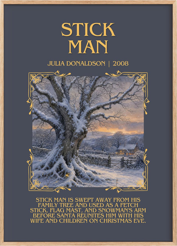Stick Man Minimalist Book Poster by Julia Donaldson