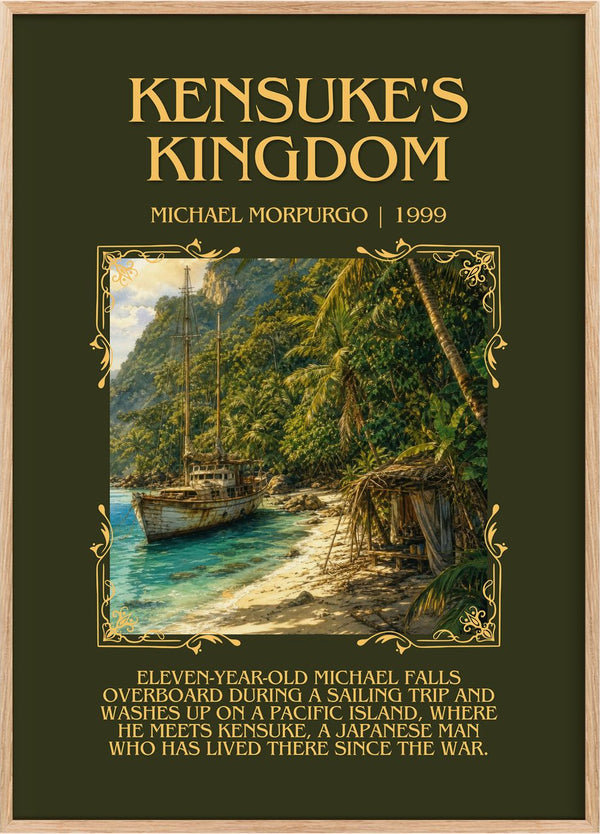 Kensuke's Kingdom Minimalist Book Poster by Michael Morpurgo