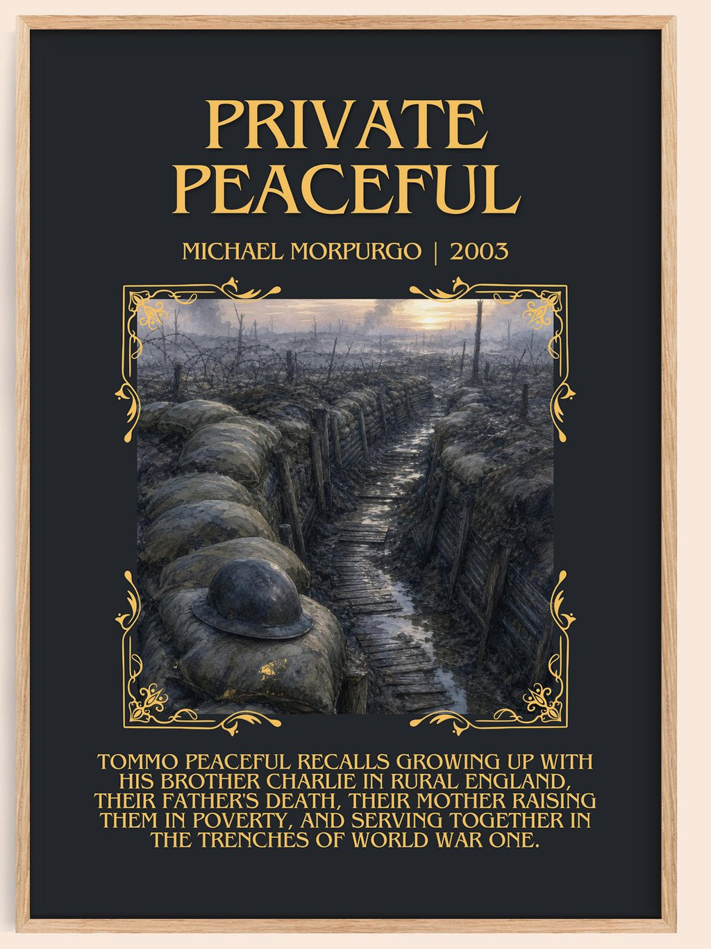 Private Peaceful Minimalist Book Poster by Michael Morpurgo – book poster