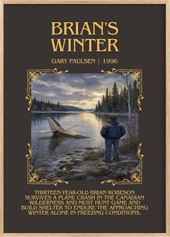 Brian's Winter Minimalist Book Poster by Gary Paulsen