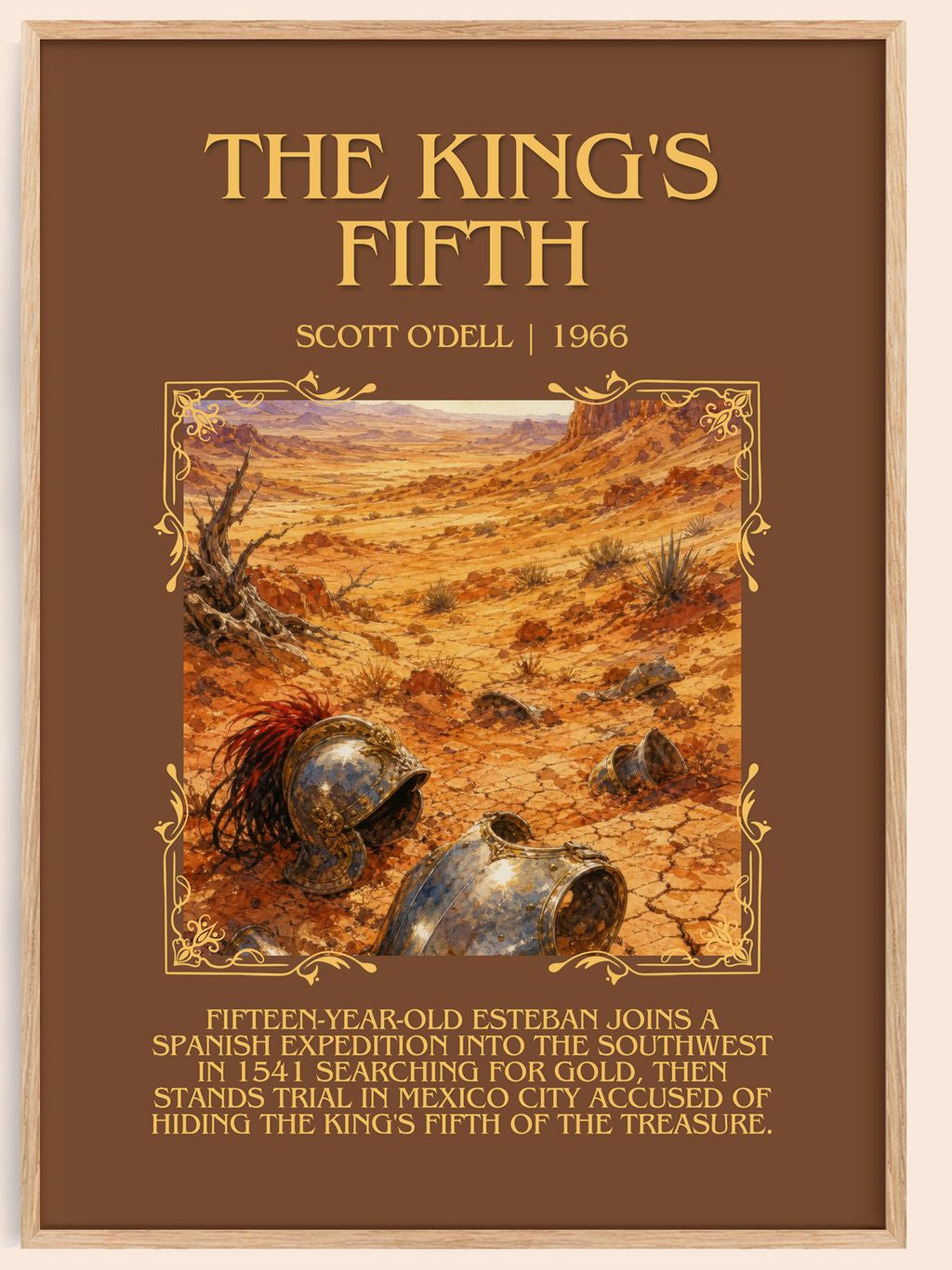 The King's Fifth Minimalist Book Poster by Scott O'Dell – book poster