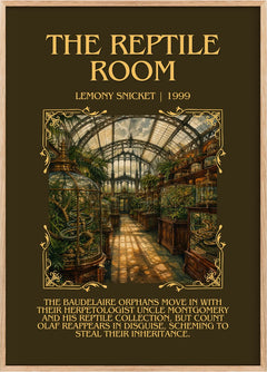 The Reptile Room Minimalist Book Poster by Lemony Snicket