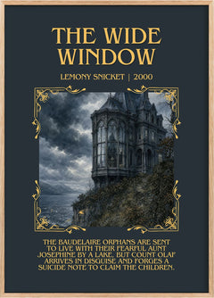 The Wide Window Minimalist Book Poster by Lemony Snicket