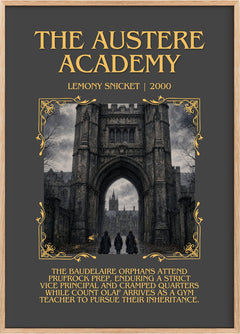 The Austere Academy Minimalist Book Poster by Lemony Snicket