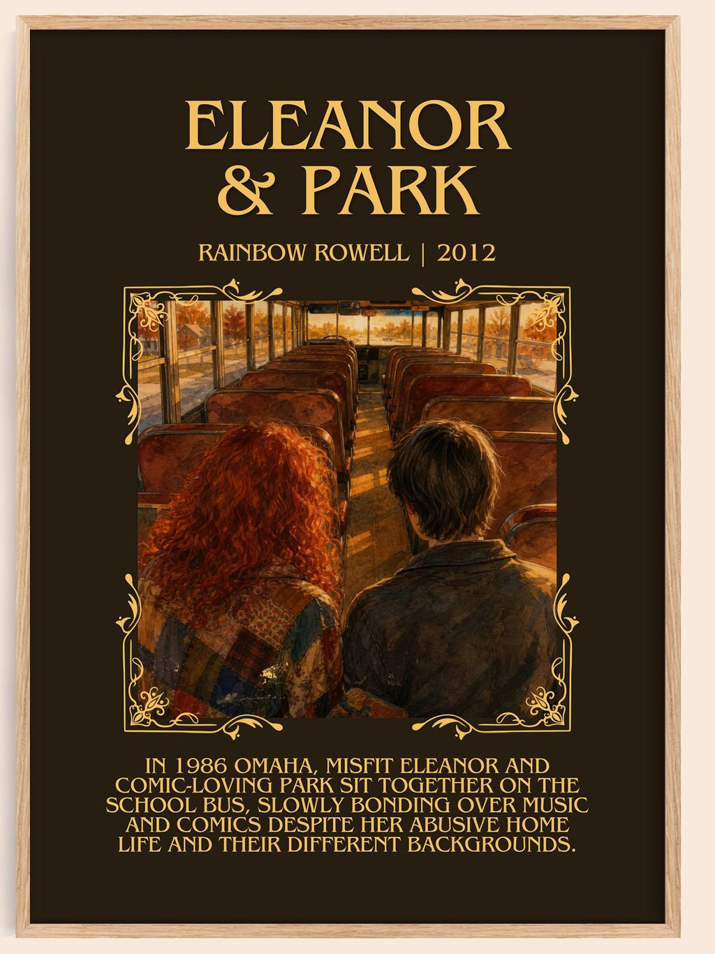 Eleanor & Park Minimalist Book Poster by Rainbow Rowell – book poster