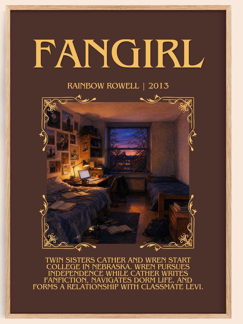 Fangirl Minimalist Book Poster by Rainbow Rowell – book poster