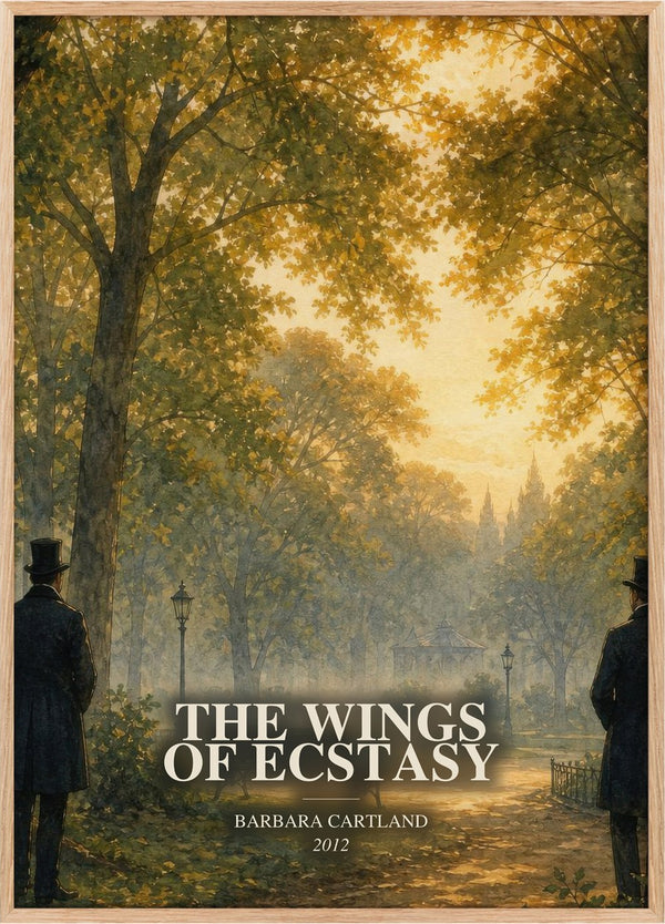 The Wings Of Ecstasy Book Watercolour Illustration by Barbara Cartland