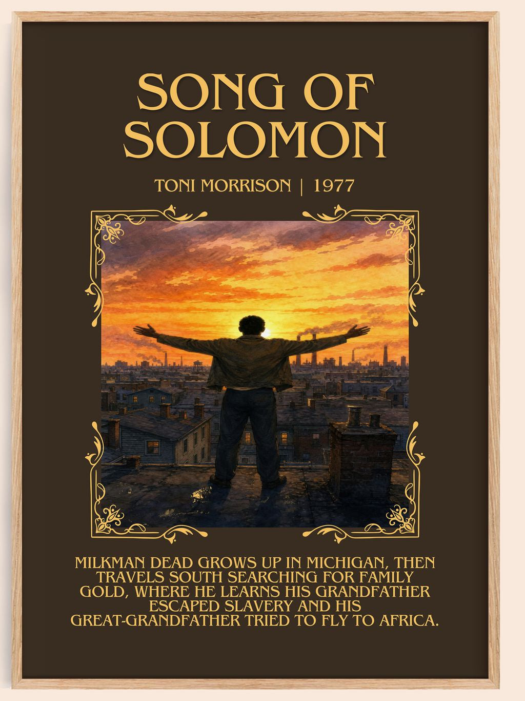 Song of Solomon Minimalist Book Poster by Toni Morrison – book poster
