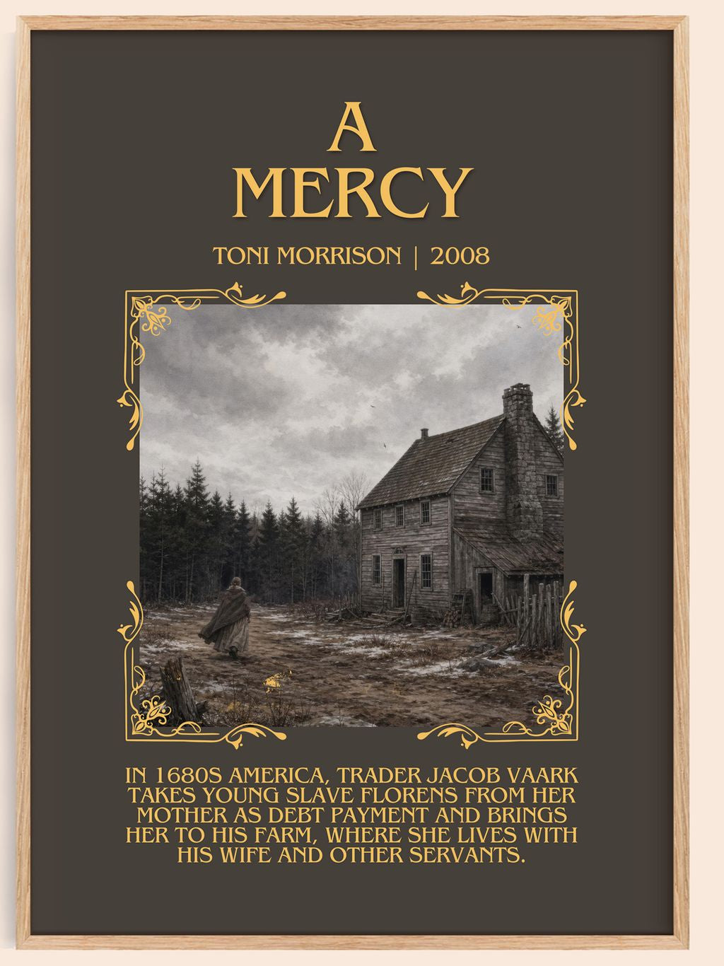 A Mercy Minimalist Book Poster by Toni Morrison – book poster