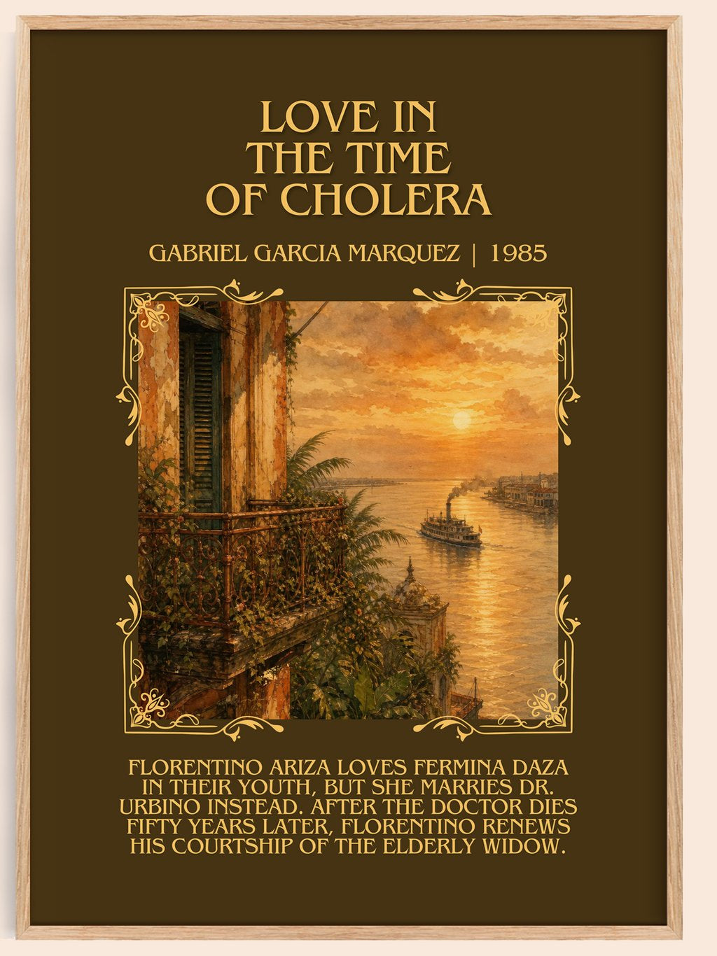 Love in the Time of Cholera Minimalist Book Poster by G. Márquez – book poster