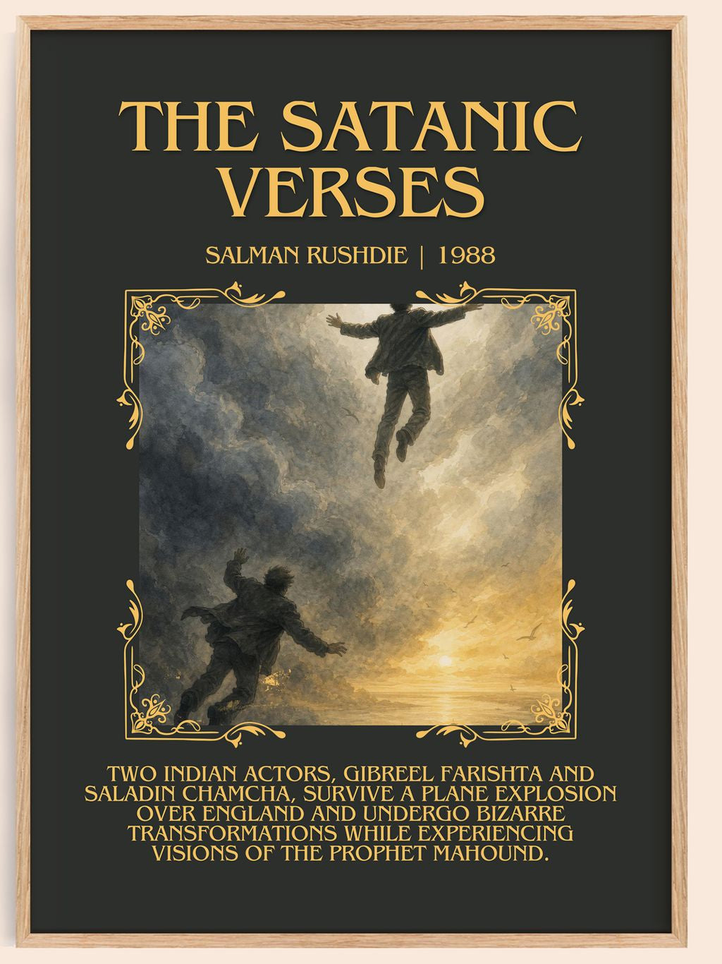 The Satanic Verses Minimalist Book Poster by Salman Rushdie – book poster