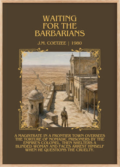Waiting for the Barbarians Minimalist Book Poster by J.M. Coetzee
