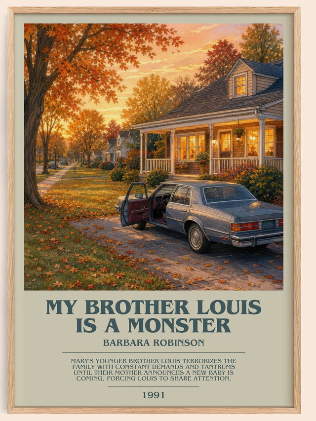My Brother Louis Is A Monster Bookish Wall Art by Barbara Robinson