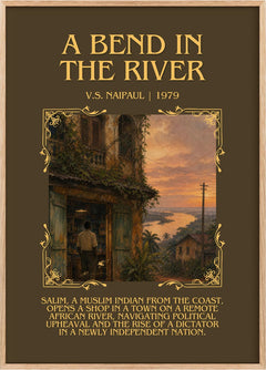 A Bend in the River Minimalist Book Poster by V.S. Naipaul