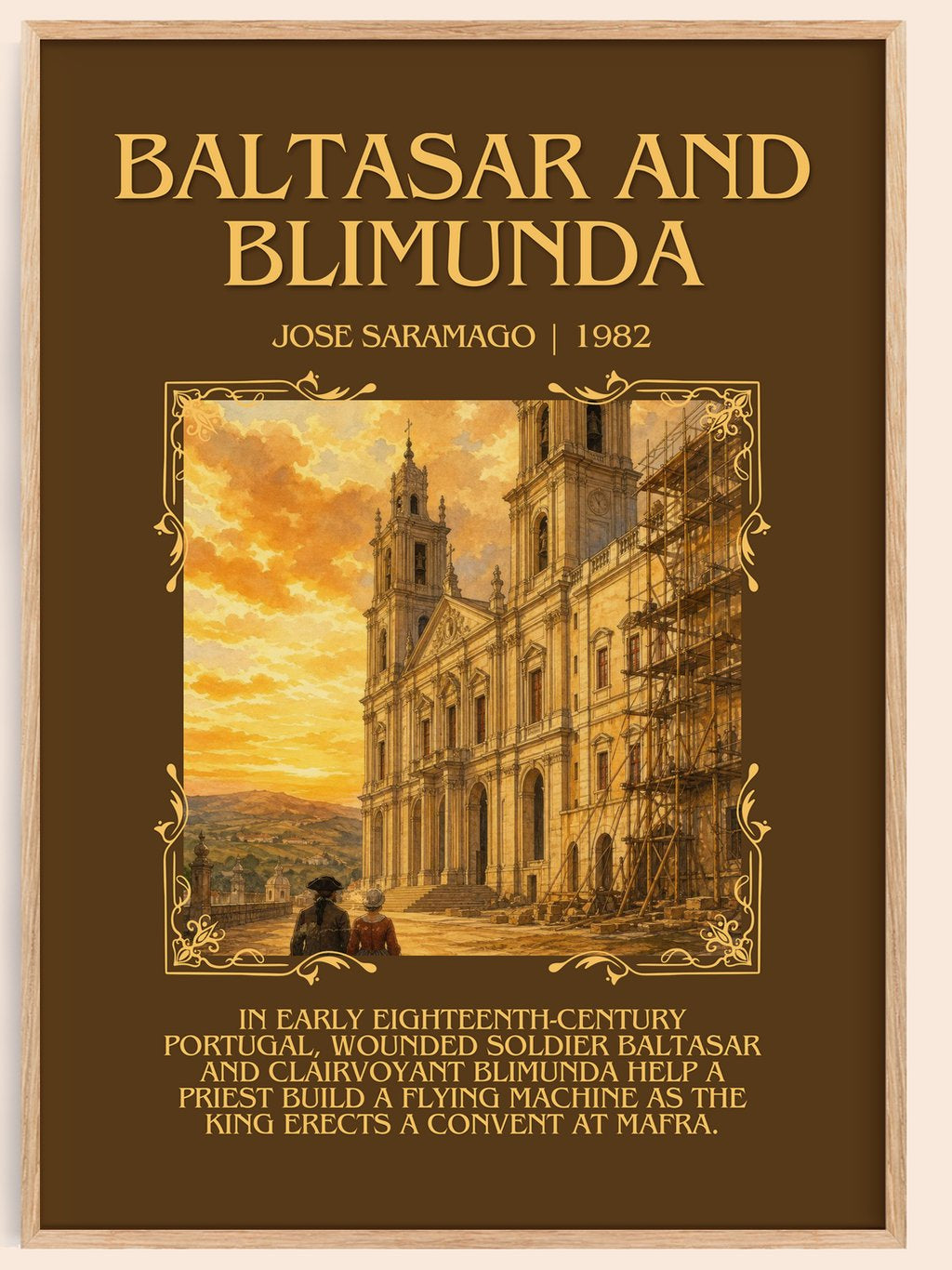 Baltasar and Blimunda Minimalist Book Poster by José Saramago – book poster