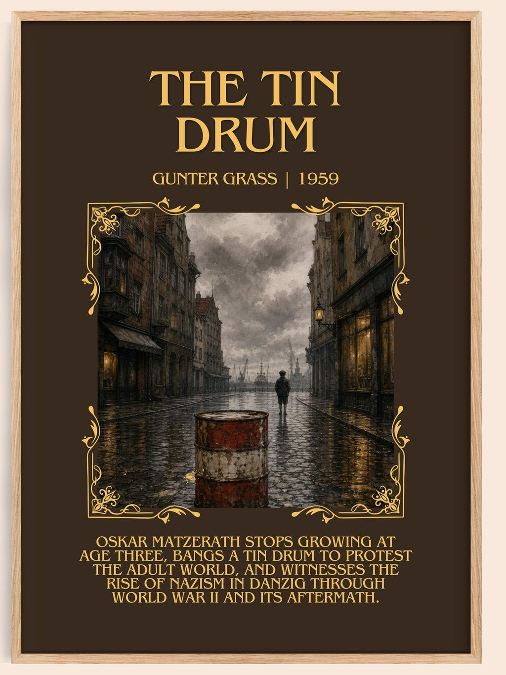 The Tin Drum Minimalist Book Poster by Günter Grass – book poster