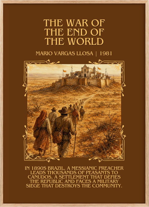 War of the End of the World Minimalist Book Poster by M. Llosa