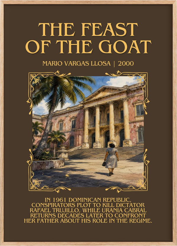 The Feast of the Goat Minimalist Book Poster by Mario Vargas Llosa