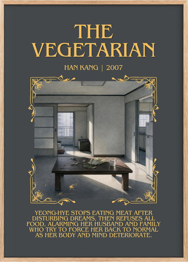 The Vegetarian Minimalist Book Poster by Han Kang