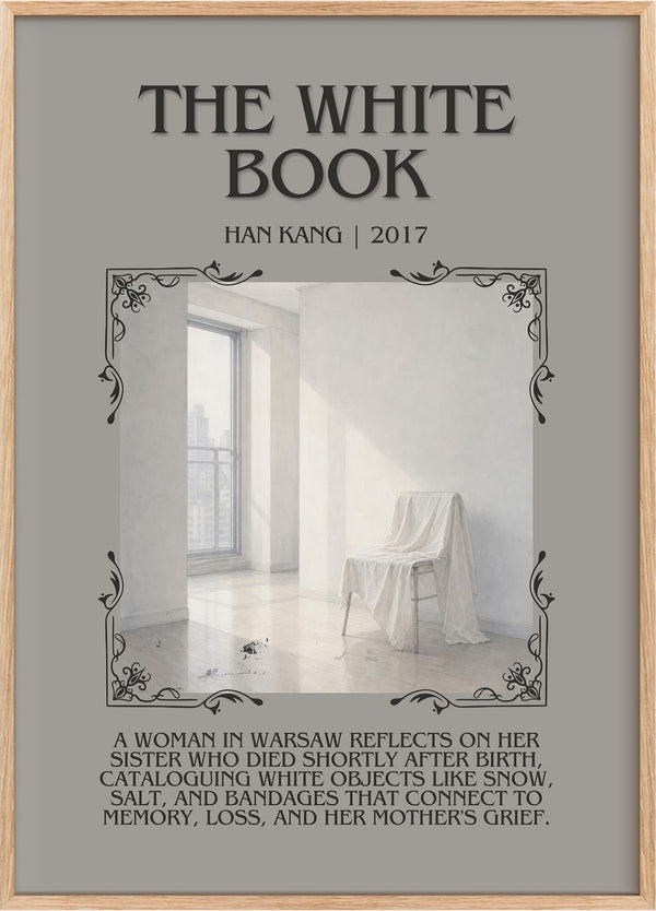 The White Book Minimalist Book Poster by Han Kang