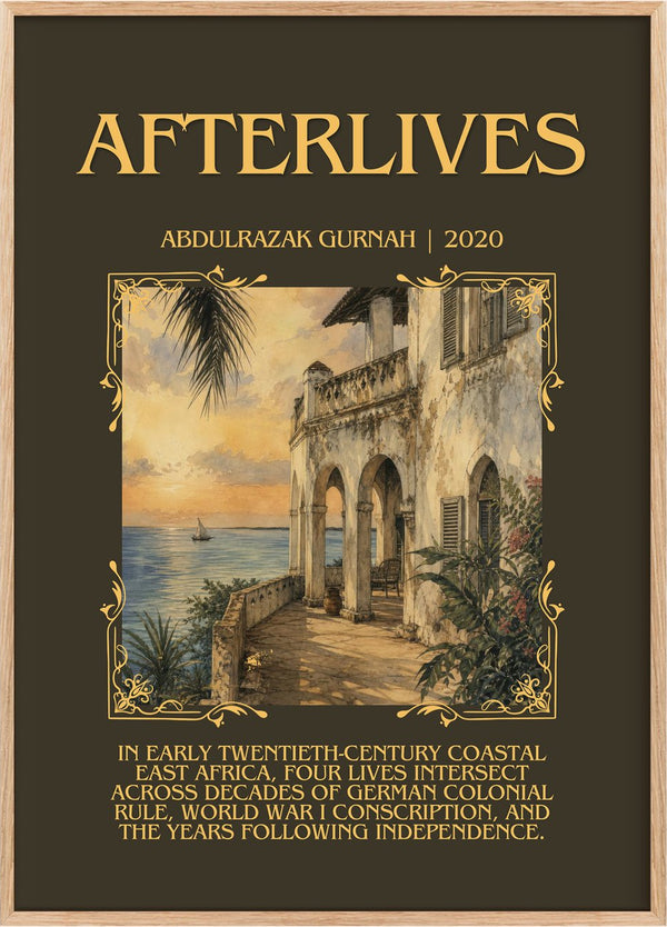 Afterlives Minimalist Book Poster by Abdulrazak Gurnah