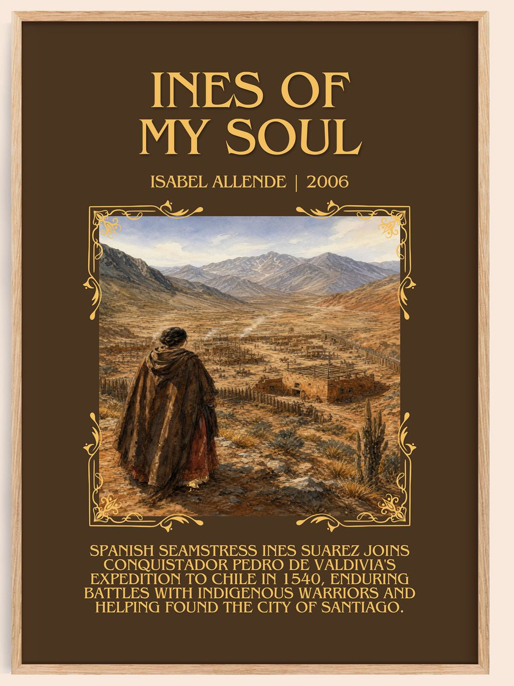 Ines of My Soul Minimalist Book Poster by Isabel Allende – book poster