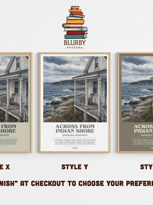 Across From Indian Shore bookish print in frame leaning in hallway – childrens wall art