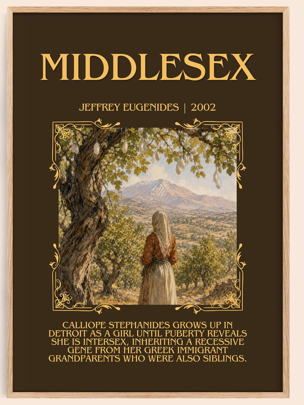 Middlesex Minimalist Book Poster by Jeffrey Eugenides – book poster