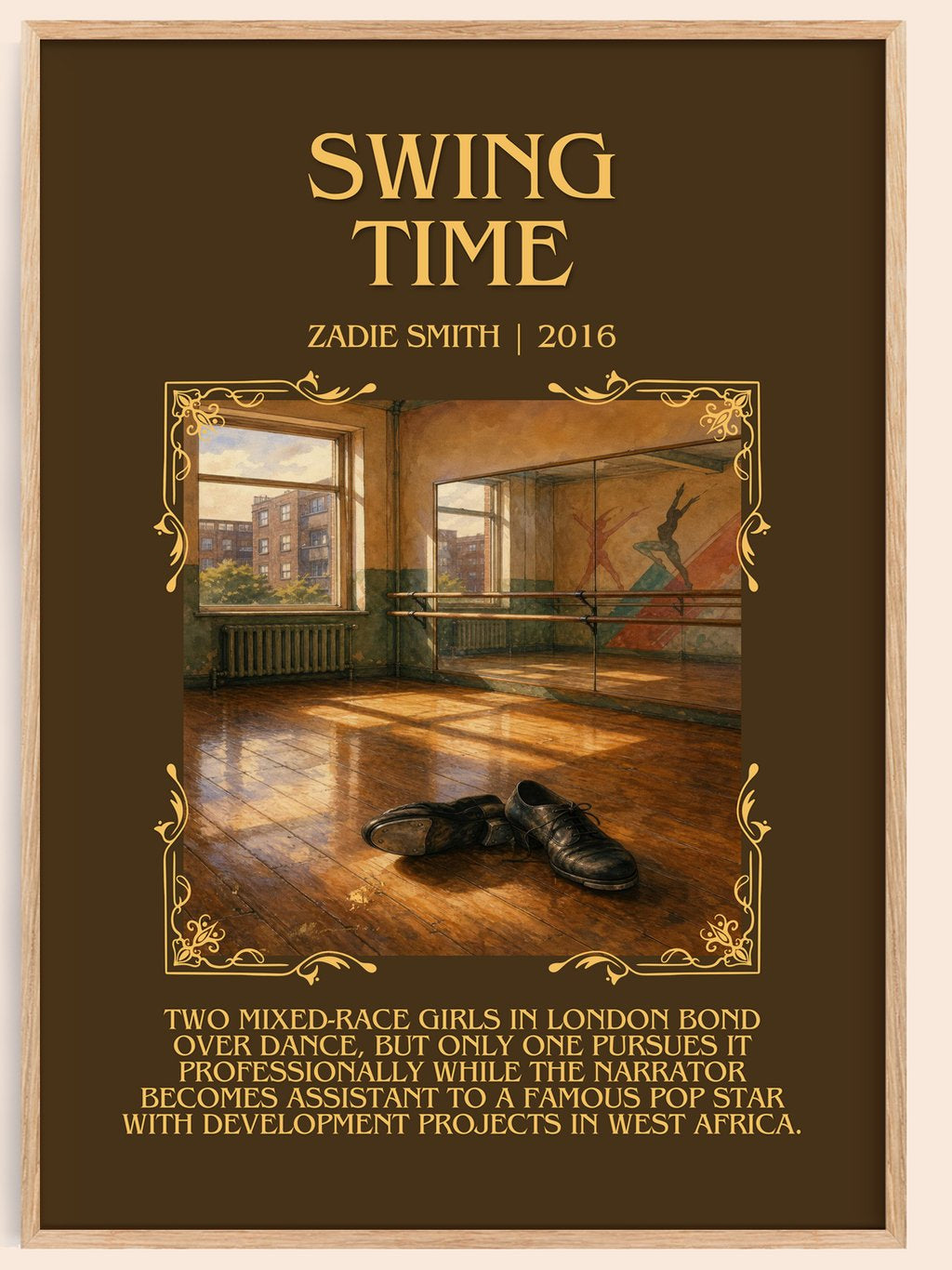 Swing Time Minimalist Book Poster by Zadie Smith – book poster