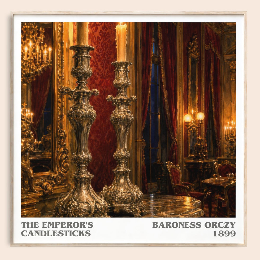 The Emperor'S Candlesticks literary book poster by Baroness Orczy – framed literary art print