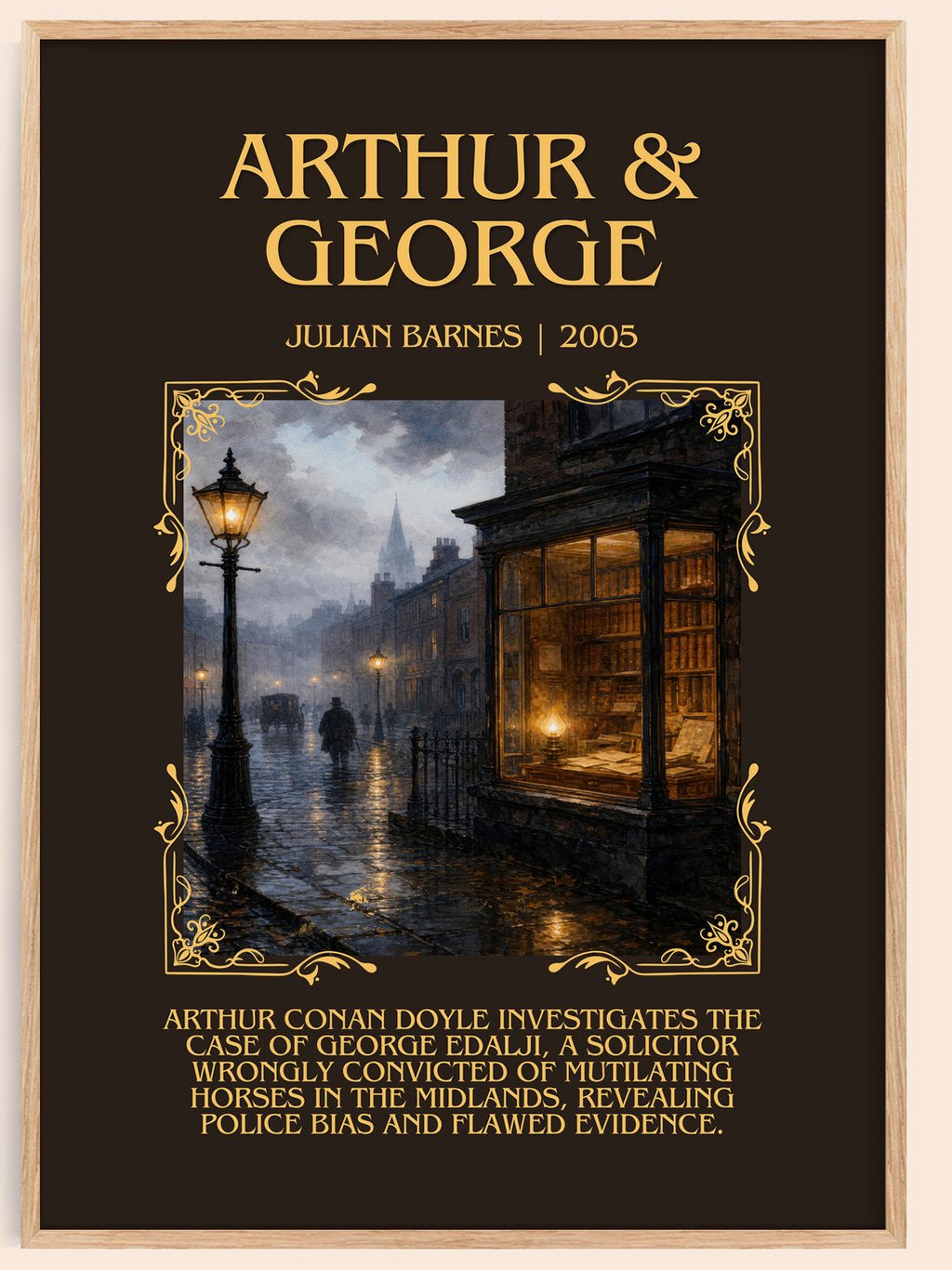 Arthur & George Minimalist Book Poster by Julian Barnes – book poster