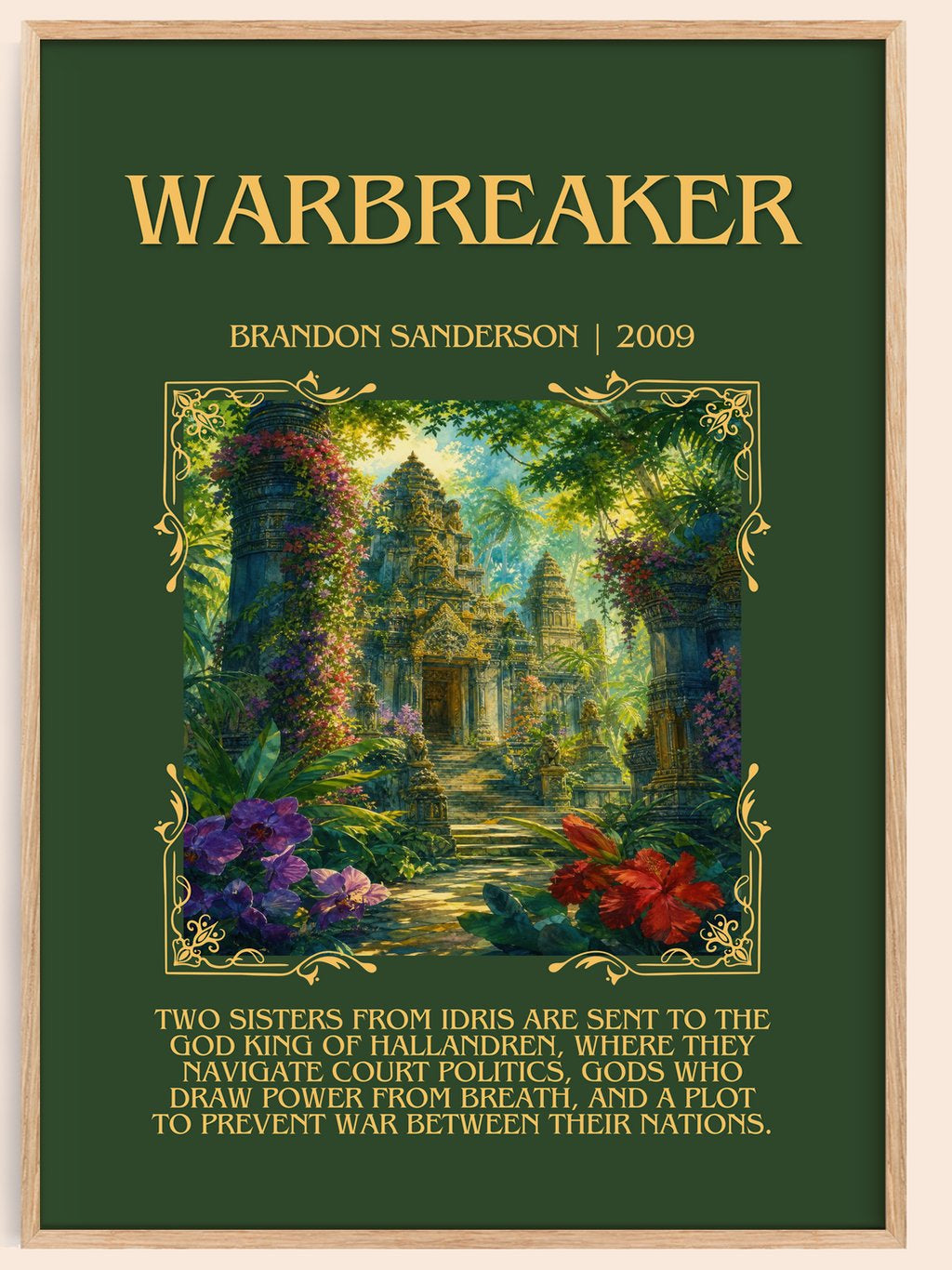 Warbreaker Minimalist Book Poster by Brandon Sanderson – book poster
