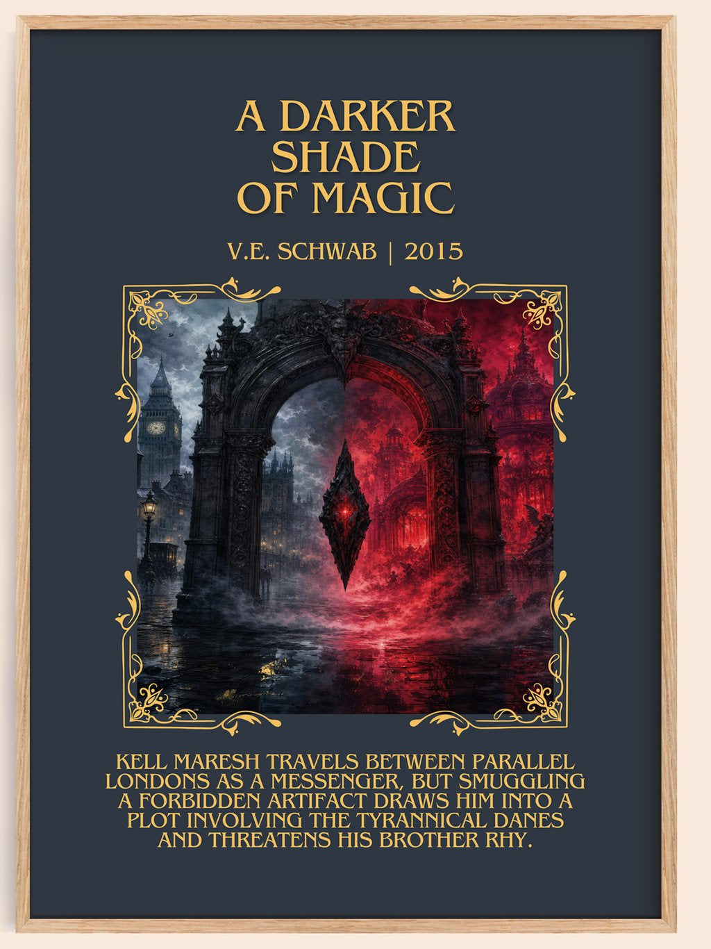 A Darker Shade of Magic Minimalist Book Poster by V.E. Schwab – book poster